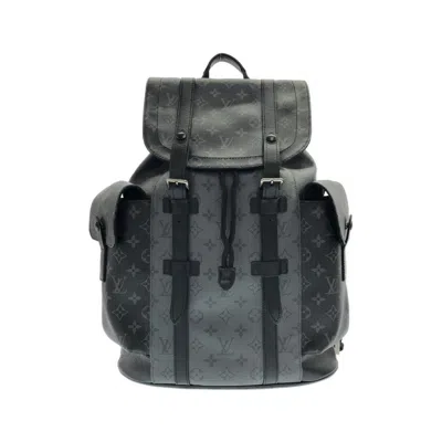 Pre-owned Louis Vuitton Black Gris Monogram Eclipse Monogram Eclipse Coated Canvas Backpack ()