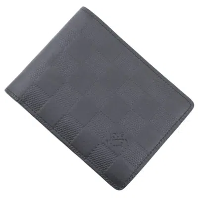 Pre-owned Louis Vuitton Black Infini Damier Infini Wallet (bi-fold) () In Black, Infini