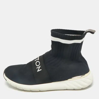 Pre-owned Louis Vuitton Black Knit Fabric Aftergame Sock Sneakers Size 38.5