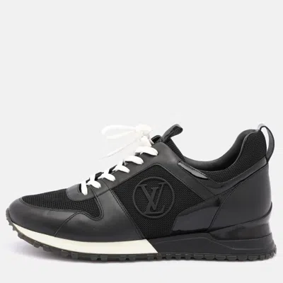 Pre-owned Louis Vuitton Black Leather And Mesh Run Away Low Top Sneakers Size 41