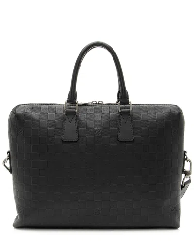 Pre-owned Louis Vuitton Black Leather & Nylon Porte-documents Jour Briefcase (authentic  Pre-loved)