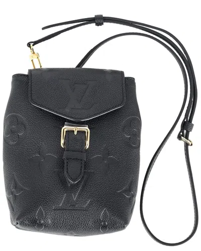 Pre-owned Louis Vuitton Black Leather Backpack (authentic Pre-loved)