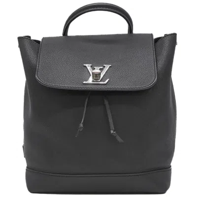 Pre-owned Louis Vuitton Black Leather Backpack ()