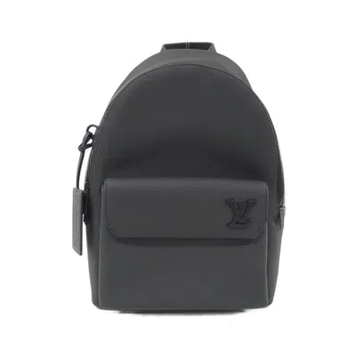 Pre-owned Louis Vuitton Black Leather Backpack ()