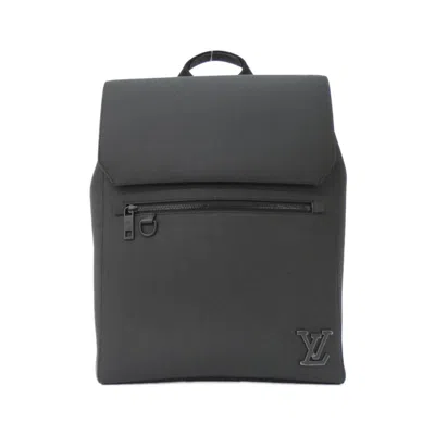 Pre-owned Louis Vuitton Black Leather Backpack ()