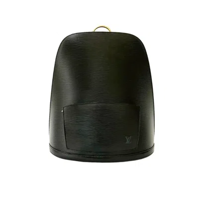 Pre-owned Louis Vuitton Black Leather Backpack ()
