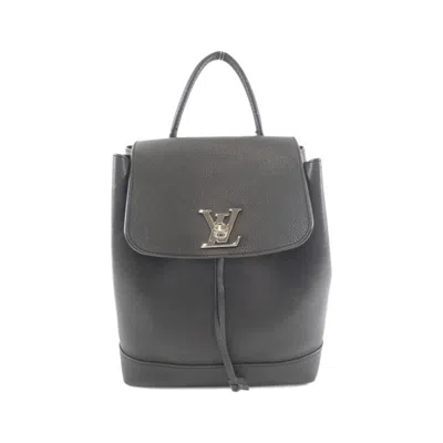 Pre-owned Louis Vuitton Black Leather Backpack ()