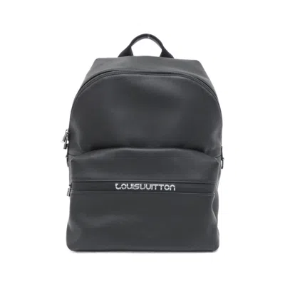 Pre-owned Louis Vuitton Black Leather Backpack ()