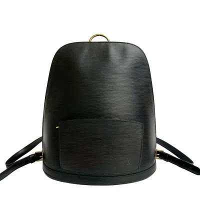 Pre-owned Louis Vuitton Black Leather Backpack ()