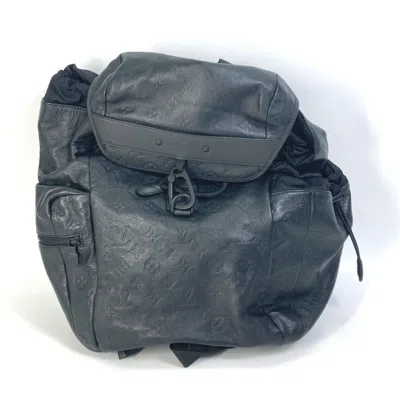 Pre-owned Louis Vuitton Black Leather Backpack ()
