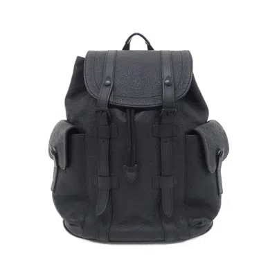 Pre-owned Louis Vuitton Black Leather Backpack ()