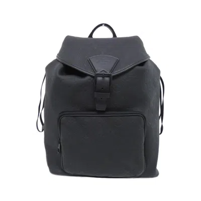 Pre-owned Louis Vuitton Black Leather Backpack ()