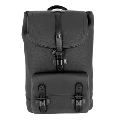 Pre-owned Louis Vuitton Black Leather Backpack ()