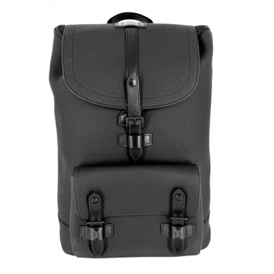 Pre-owned Louis Vuitton Black Leather Backpack ()