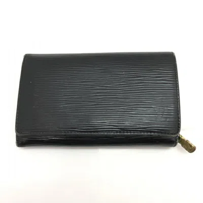 Pre-owned Louis Vuitton Black Leather Bill Wallet (bi-fold) ()