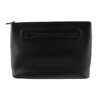 Pre-owned Louis Vuitton Black Leather Clutch Bag ()