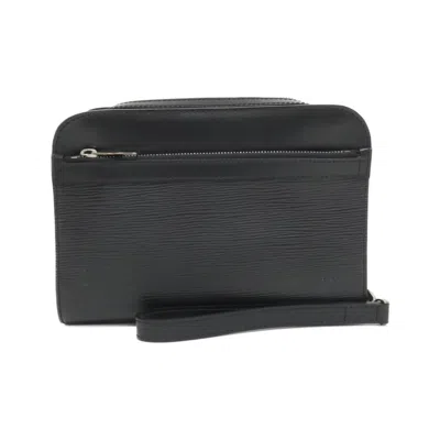 Pre-owned Louis Vuitton Black Leather Clutch Bag ()