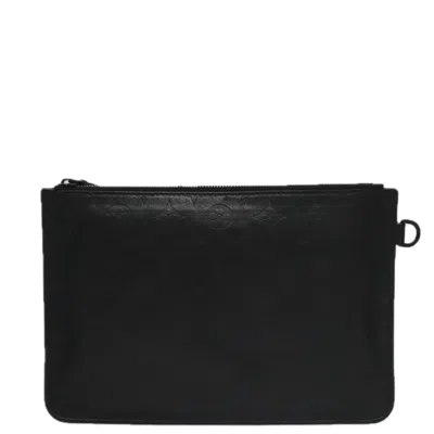 Pre-owned Louis Vuitton Black Leather Clutch Bag ()
