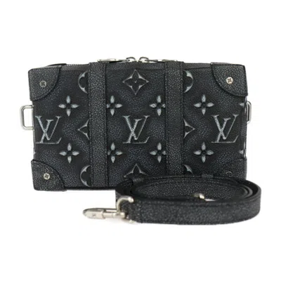 Pre-owned Louis Vuitton Black Leather Clutch Bag Shoulder Bag ()