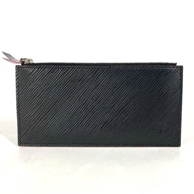 Pre-owned Louis Vuitton Black Leather Coin Purse/coin Case ()