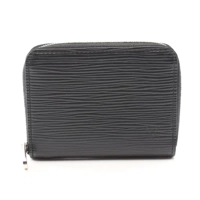Pre-owned Louis Vuitton Black Leather Coin Purse/coin Case ()
