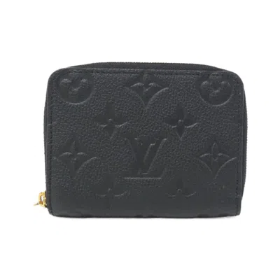 Pre-owned Louis Vuitton Black Leather Coin Purse/coin Case ()