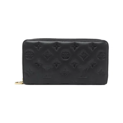 Pre-owned Louis Vuitton Black Leather Coin Purse/coin Case ()