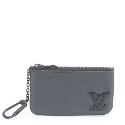 Pre-owned Louis Vuitton Black Leather Coin Purse/coin Case ()
