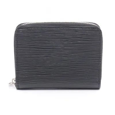 Pre-owned Louis Vuitton Black Leather Coin Purse/coin Case ()