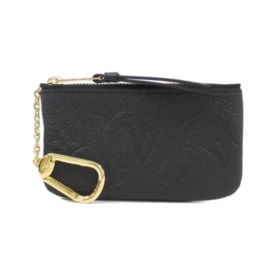 Pre-owned Louis Vuitton Black Leather Coin Purse/coin Case ()