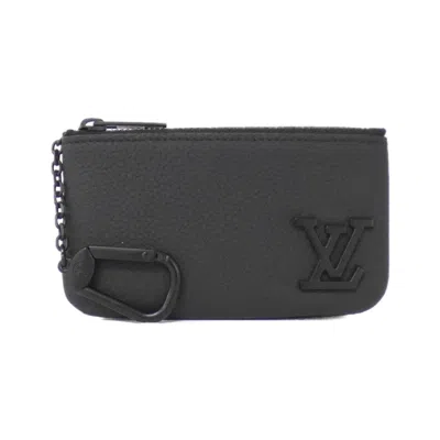 Pre-owned Louis Vuitton Black Leather Coin Purse/coin Case ()