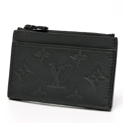Pre-owned Louis Vuitton Black Leather Coin Purse/coin Case ()