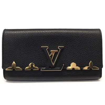 Pre-owned Louis Vuitton Black Leather Coin Purse/coin Case ()