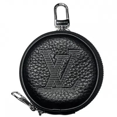 Pre-owned Louis Vuitton Black Leather Coin Purse/coin Case ()