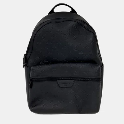 Pre-owned Louis Vuitton Black Leather Discovery Backpack Pm