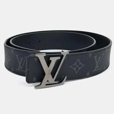 Pre-owned Louis Vuitton Black Leather Eclipse Reversible Belt