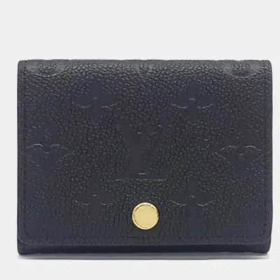 Pre-owned Louis Vuitton Black Leather Empreinte Business Card Holder