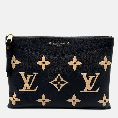 Pre-owned Louis Vuitton Black Leather Empreinte Daily Clutch