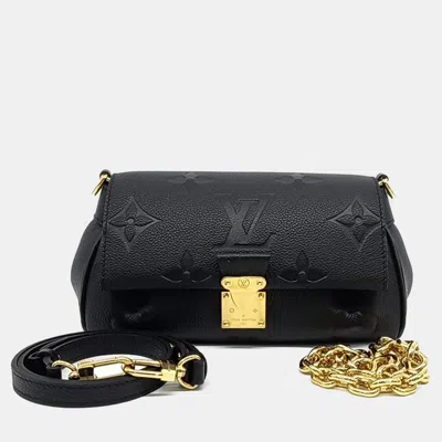 Pre-owned Louis Vuitton Black Leather Empreinte Favorite