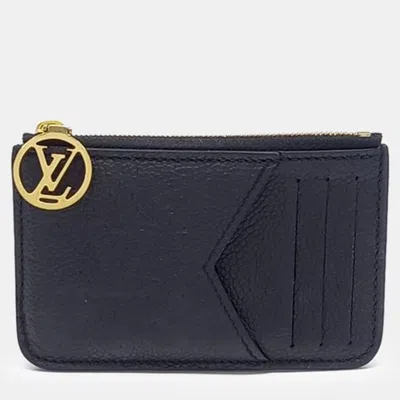 Pre-owned Louis Vuitton Black Leather Empreinte Romy Card Holder