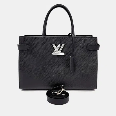 Pre-owned Louis Vuitton Black Leather Epi Twist Tote And Shoulder Bag