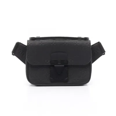 Pre-owned Louis Vuitton Black Leather Fanny Pack Sling Bag ()