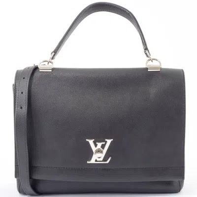 Pre-owned Louis Vuitton Black Leather Handbag Shoulder Bag ()