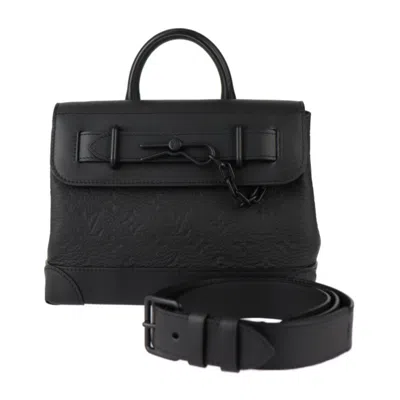 Pre-owned Louis Vuitton Black Leather Handbag Shoulder Bag Tote Bag ()