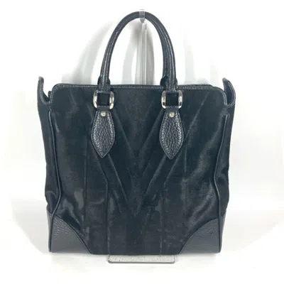 Pre-owned Louis Vuitton Black Leather Handbag Shoulder Bag Tote Bag ()