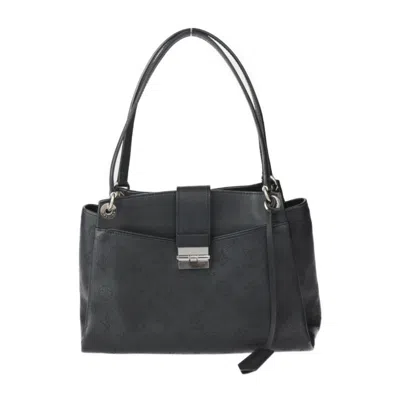 Pre-owned Louis Vuitton Black Leather Handbag Shoulder Bag Tote Bag ()