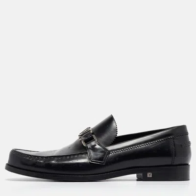 Pre-owned Louis Vuitton Black Leather Hockeneim Loafers Size 42