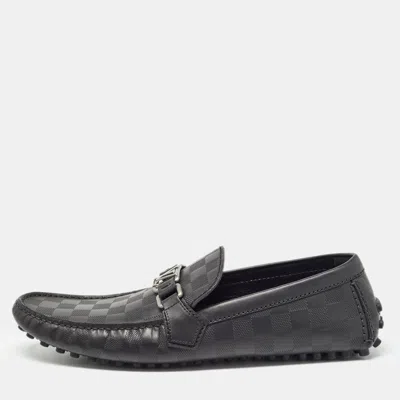 Pre-owned Louis Vuitton Black Leather Hockenheim Loafers Size 43