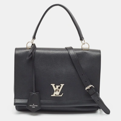 Pre-owned Louis Vuitton Black Leather Lockme Ii Bag