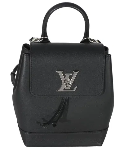 Pre-owned Louis Vuitton Black Leather Lockme Mini Backpack (authentic Pre-loved)